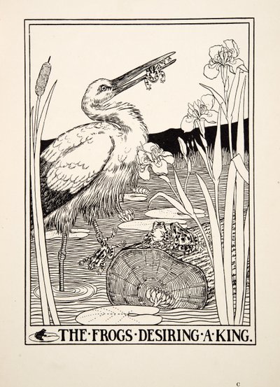 De kikkers die een koning wilden, uit Honderd fabels van Aesopus door Percy J. Billingshurst