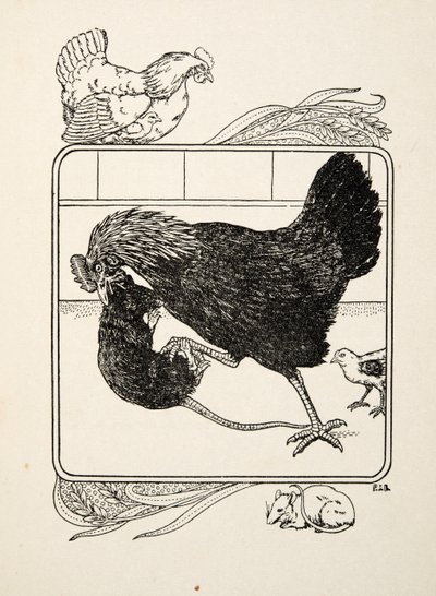 De Heldhaftigheid van een Hen, uit Honderd Anekdotes van Dieren, uitgegeven 1924 door Percy J. Billingshurst
