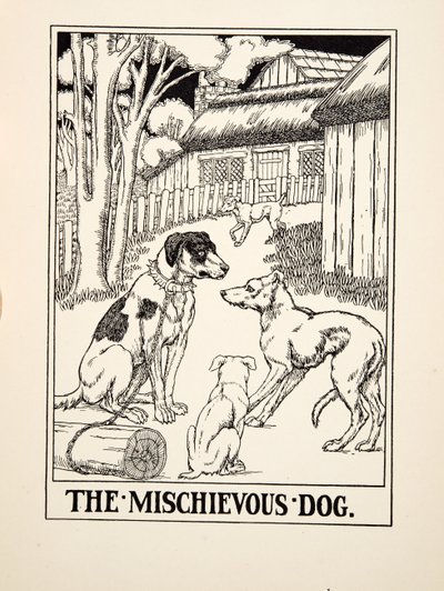 De ondeugende hond, uit Honderd fabels van Aesopus, uitgegeven 1903 door Percy J. Billingshurst