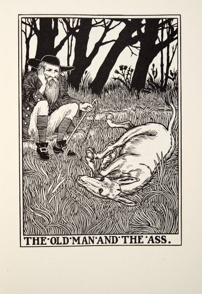 De Oude Man en de Ezel, uit Fontaine Fabels, uitgegeven 1905 door Percy J. Billingshurst