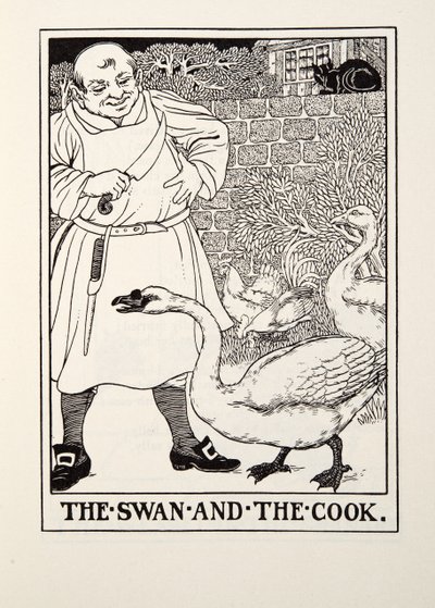 De Zwaan en de Kok, uit Fontaine Fabels, uitgegeven 1905 door Percy J. Billingshurst