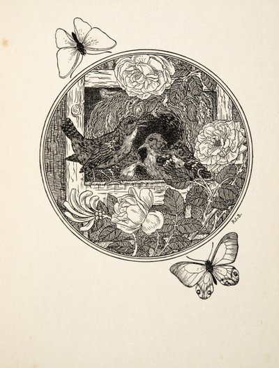 Winterkoninkjes Leren Zingen, uit Honderd Anekdotes van Dieren, uitgegeven 1924 door Percy J. Billingshurst