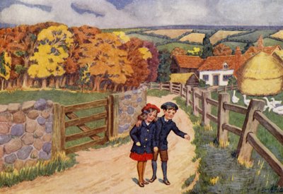 De wandeling naar de boerderij door Percy James Billinghurst