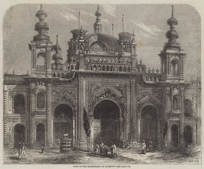 Poort van de Kaiserbagh in Lucknow door Percy Macquoid