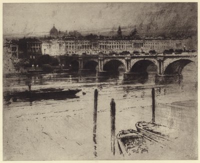 Waterloo Bridge door Percy Robertson