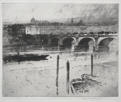 Waterloo Bridge door Percy Robertson