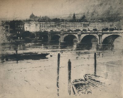 Waterloo Bridge door Percy Robertson