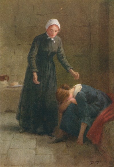 Illustratie voor Adam Bede door George Eliot (kleurenlitho) door Percy Tarrant