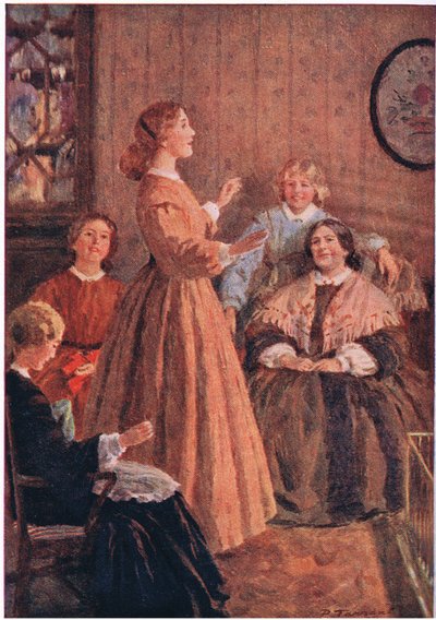 Denk aan je zegeningen, kinderen, denk aan je zegeningen, uit Little Women gepubliceerd door Associated Newspapers Limited, ca. 1940 door Percy Tarrant