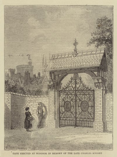 Poort opgericht in Windsor ter nagedachtenis aan de overleden Charles Knight door Percy William Justyne