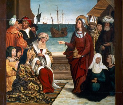 Altaarstuk van Maria Magdalena (detail) door Pere Mates