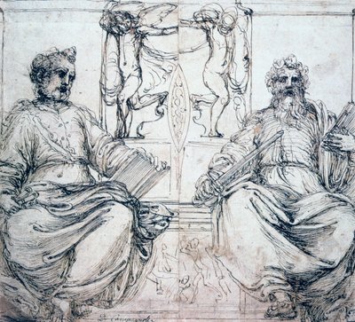 St Pierre en St Paul, 16e eeuw door Perino del Vaga