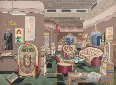 Cocktail Lounge, 1946, 1935-1942 door Perkins Harnly