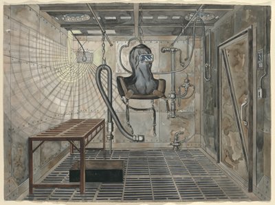 Interieur Zandstraalkamer door Perkins Harnly
