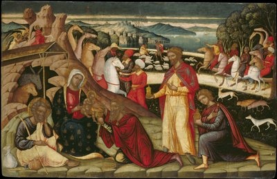 De Aanbidding der Wijzen, c. 1525 door Permeniatis Ioannis