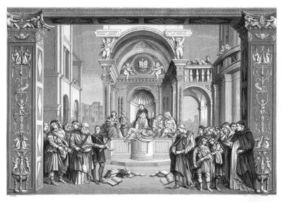Triomf van St. Thomas van Aquino over de ketters door Perrichon