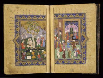 Een prins op de troon uit Mathnavi door Rumi, c.1530 door Persian School