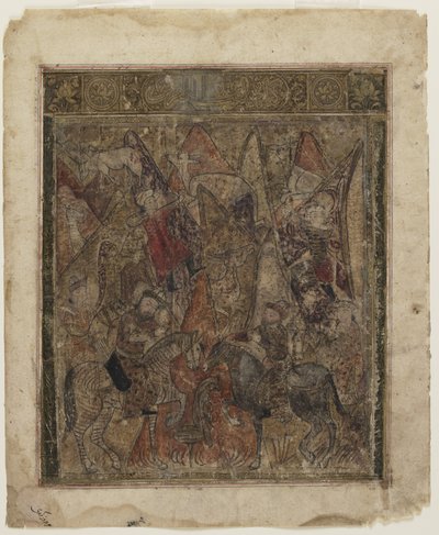 Een jacht in de bergen, uit een Shahnama door Persian School