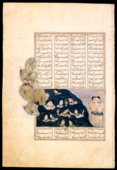 Alexander de Grote en de zeemeerminnen door Persian School