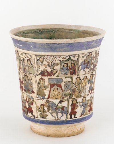 Beker met de Shahnama, Kashan, Iran, Saljuq-periode door Persian School