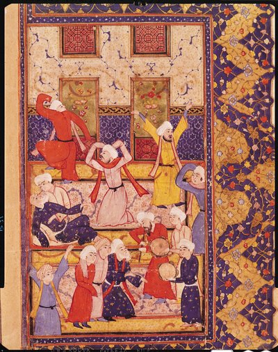 Fol.5r Initiatiedans, uit een gedichtenboek van Hafiz Shirazi door Persian School