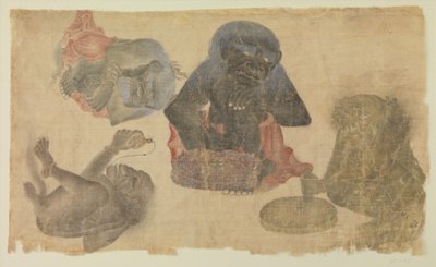 Vier gevangen demonen, 1470-1500 door Persian School