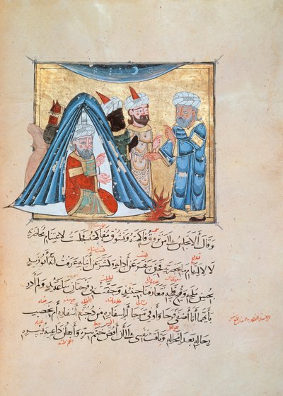 Illustratie uit de Maqamat (De Bijeenkomsten) van Al-Hariri door Persian School