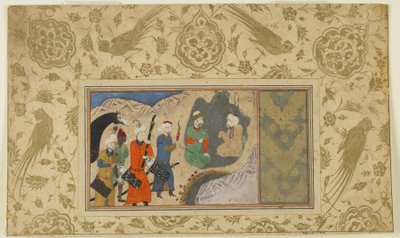Iskandar bezoekt een kluizenaar, ca. 1500 door Persian School