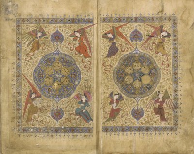 Khamsa en Divan door Khwaju Kirmani door Persian School