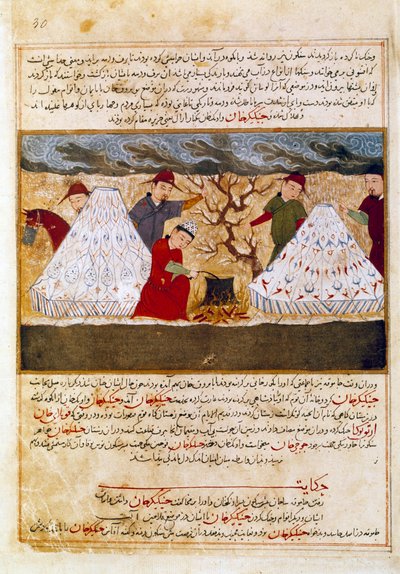 Mongolen koken door Persian School