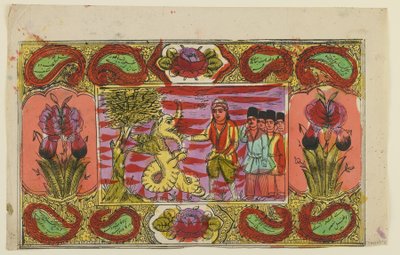 Mozes en de draak, late 19e eeuw door Persian School