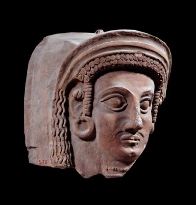 Perzische kunst: fragment van een Grieks-Fenicische sarcofaag door Persian School