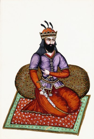 Portret van Shah Garshab, 19e eeuw door Persian School
