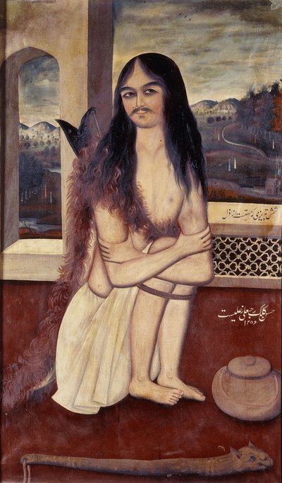 Portret van Shamsi Tabrizi, de Derwisj, ca. 1840-1 door Persian School