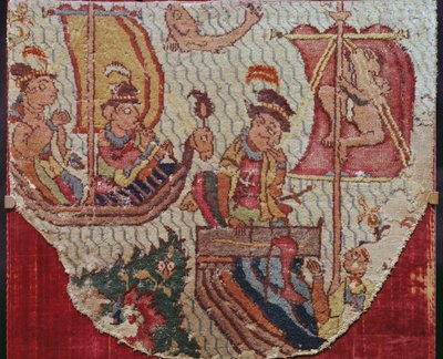 Tapijt met Indo-Portugese motieven, Safavid-dynastie door Persian School