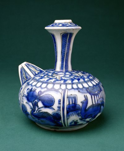 Safavid Blauw en Wit Kendi, 1600-50 door Persian School