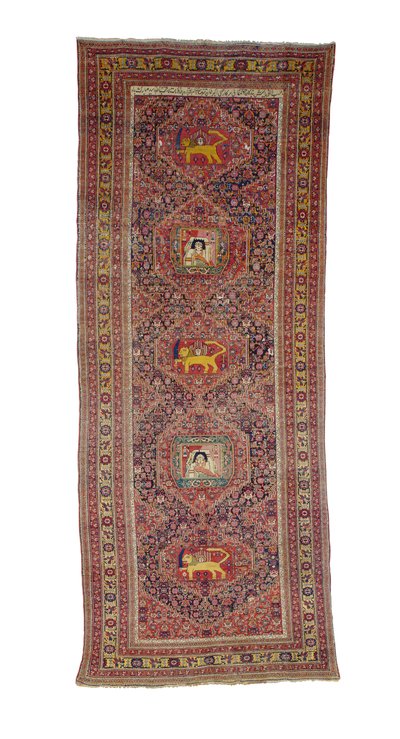 Senneh galerij tapijt, West-Perzië, 1837 door Persian School