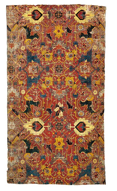 Tabriz medaillon tapijt fragment, Noordwest Perzië door Persian School