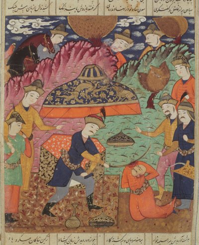 De onthoofding van Nouzaur, illustratie uit de 