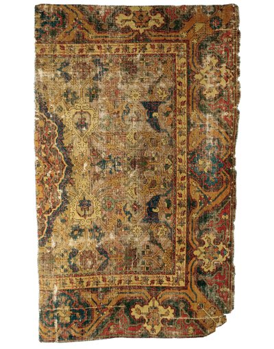 Ongebruikelijk klein Tabriz medaillon tapijtfragment, Noordwest-Perzië, eerste helft 16e eeuw door Persian School