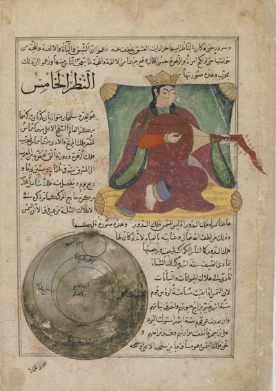 Venus, folio uit Ajaib al-makhluqat (Wonderen der Schepping) door al-Qazvini, Irak of Oost-Turkije door Persian School
