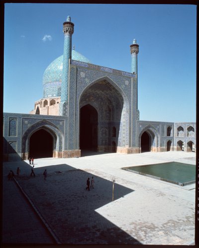 Uitzicht op de Koninklijke Moskee door Persian School