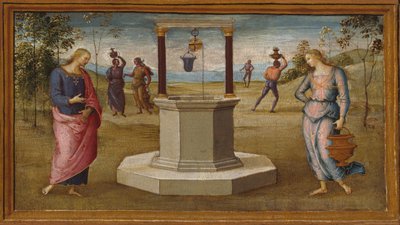 Christus en de Vrouw van Samaria, 1500 door Perugino