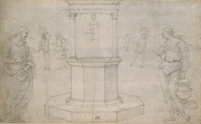 Christus en de Vrouw van Samaria door Perugino