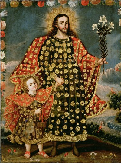 St. Jozef en het Christuskind door Peruvian School