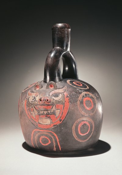 Vaas met poema, Chavin Cultuur, c.90 v.Chr. door Peruvian School