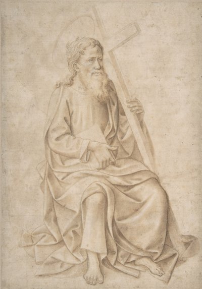 Sint Filippus zittend, met een boek en een kruis, 1422-57 door Pesello Peselli