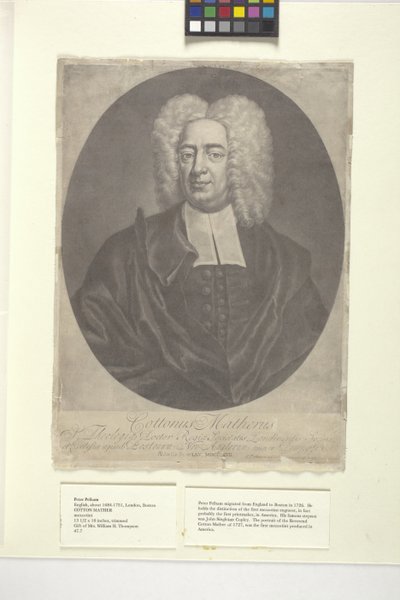 Cotton Mather door Peter (after) Pelham
