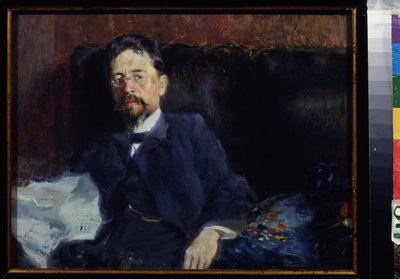 Portret van de schrijver Anton Tsjechov (1860-1904) door Peter Alexandrovich Nilus