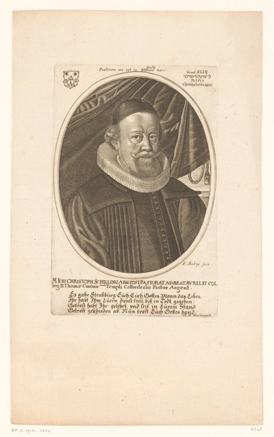 Portret van Johann Christoph Schilling door Peter Aubry (II)